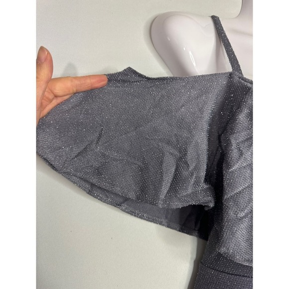 Show Me Your Mumu Renee Ruffle Maxi Dress Dancing Queen Shine Smoke - Picture 7 of 11